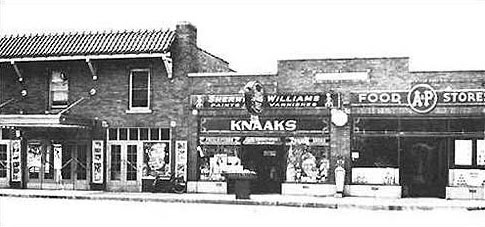 Bridgman Theatre - Old Shot Of Bridgman Theater-Bldg Is On Left (newer photo)